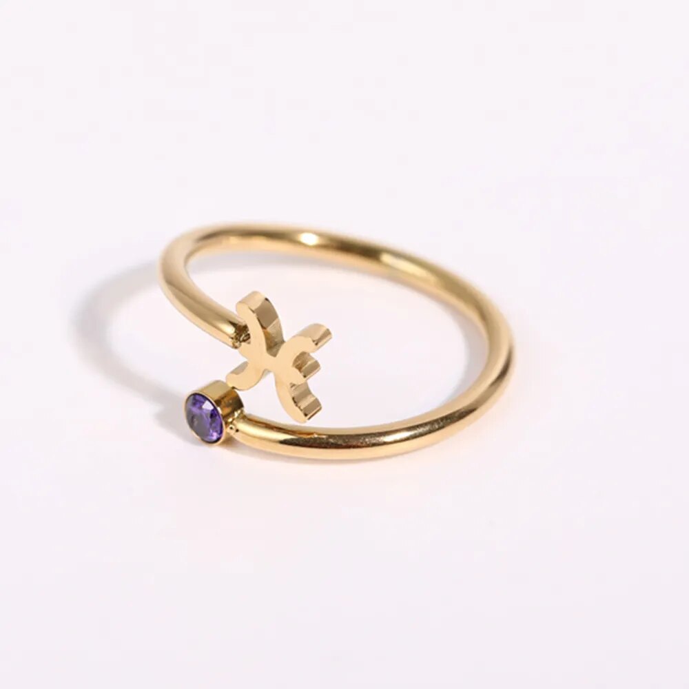 Zendia® Adjustable Zodiac Birthstone Ring