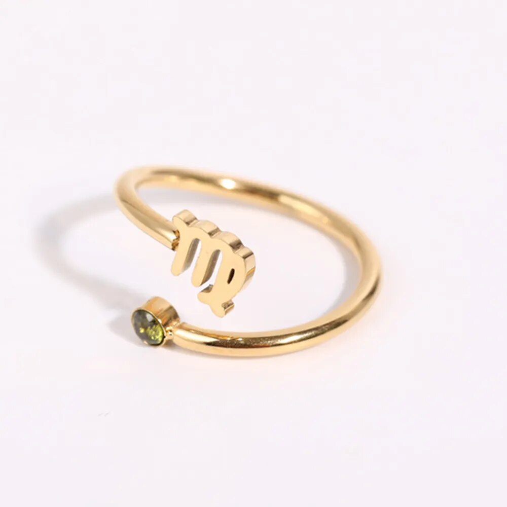 Zendia® Adjustable Zodiac Birthstone Ring