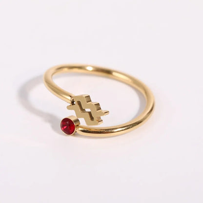 Zendia® Adjustable Zodiac Birthstone Ring