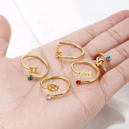 Zendia® Adjustable Zodiac Birthstone Ring